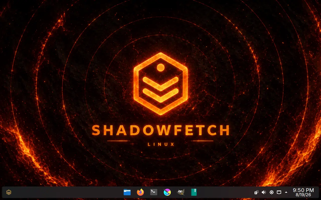 Shadowfetch Linux 2.1.5 «Umbra» desktop
