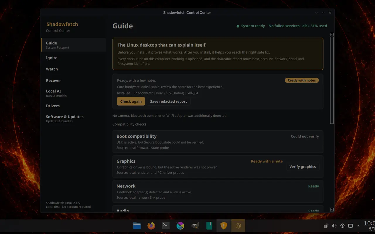 Shadowfetch Guide and the private System Passport
