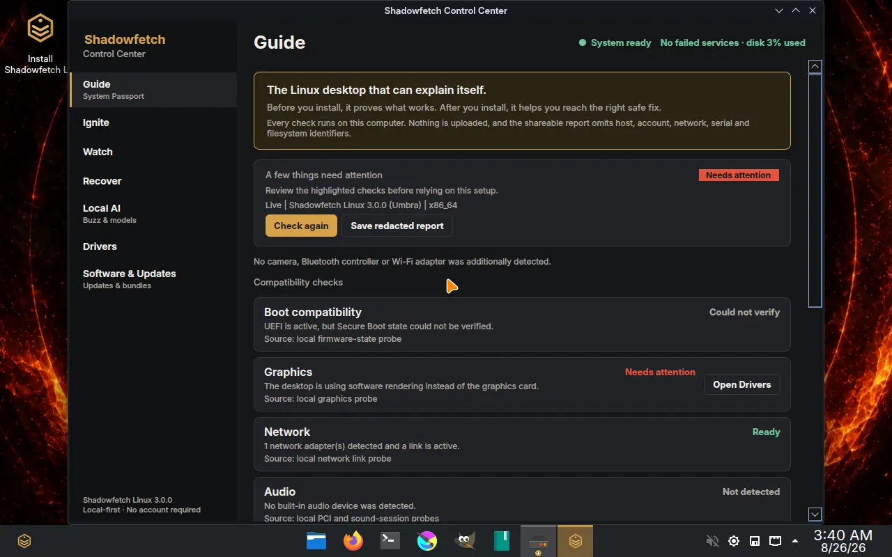 Shadowfetch Guide and the private System Passport